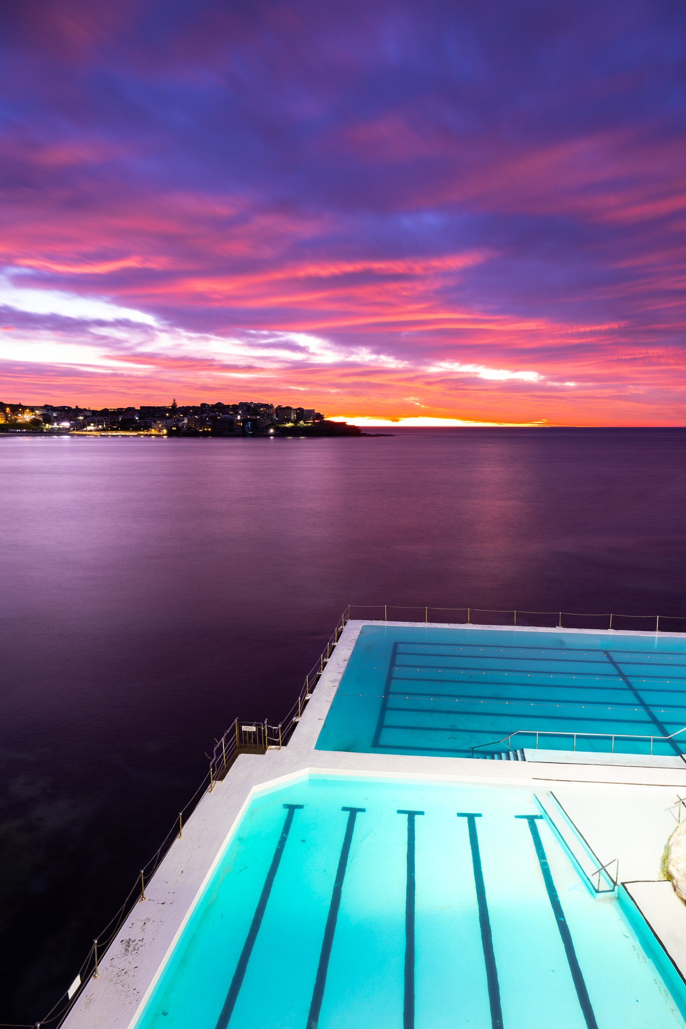 'Bondi Fire Sky' Stretched Canvas Print