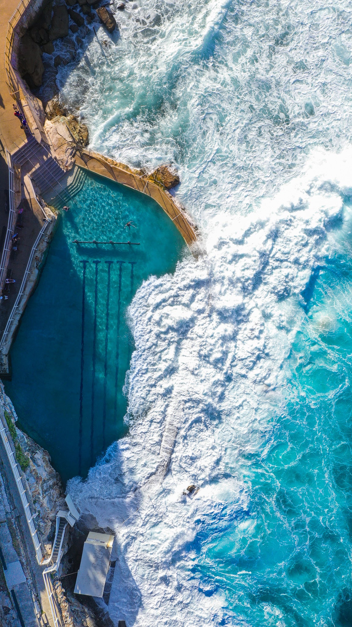 'Bronte Top Down' Stretched Canvas Print