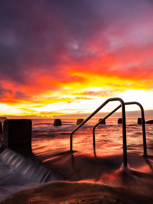 'Coogee Flowing' Stretched Canvas Print