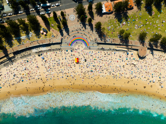 'Coogee Full Landscape' Stretched Canvas Print