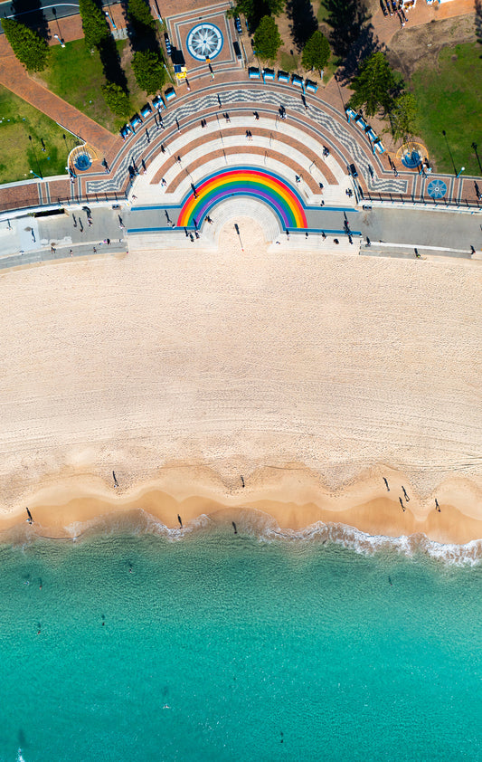 'Coogee Rainbow' Stretched Canvas Print