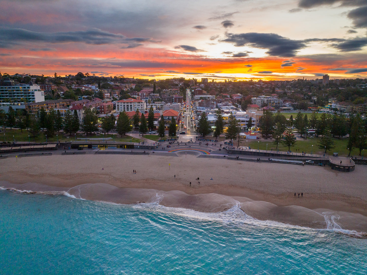 'Coogee Sunset Landscape' Paper Print