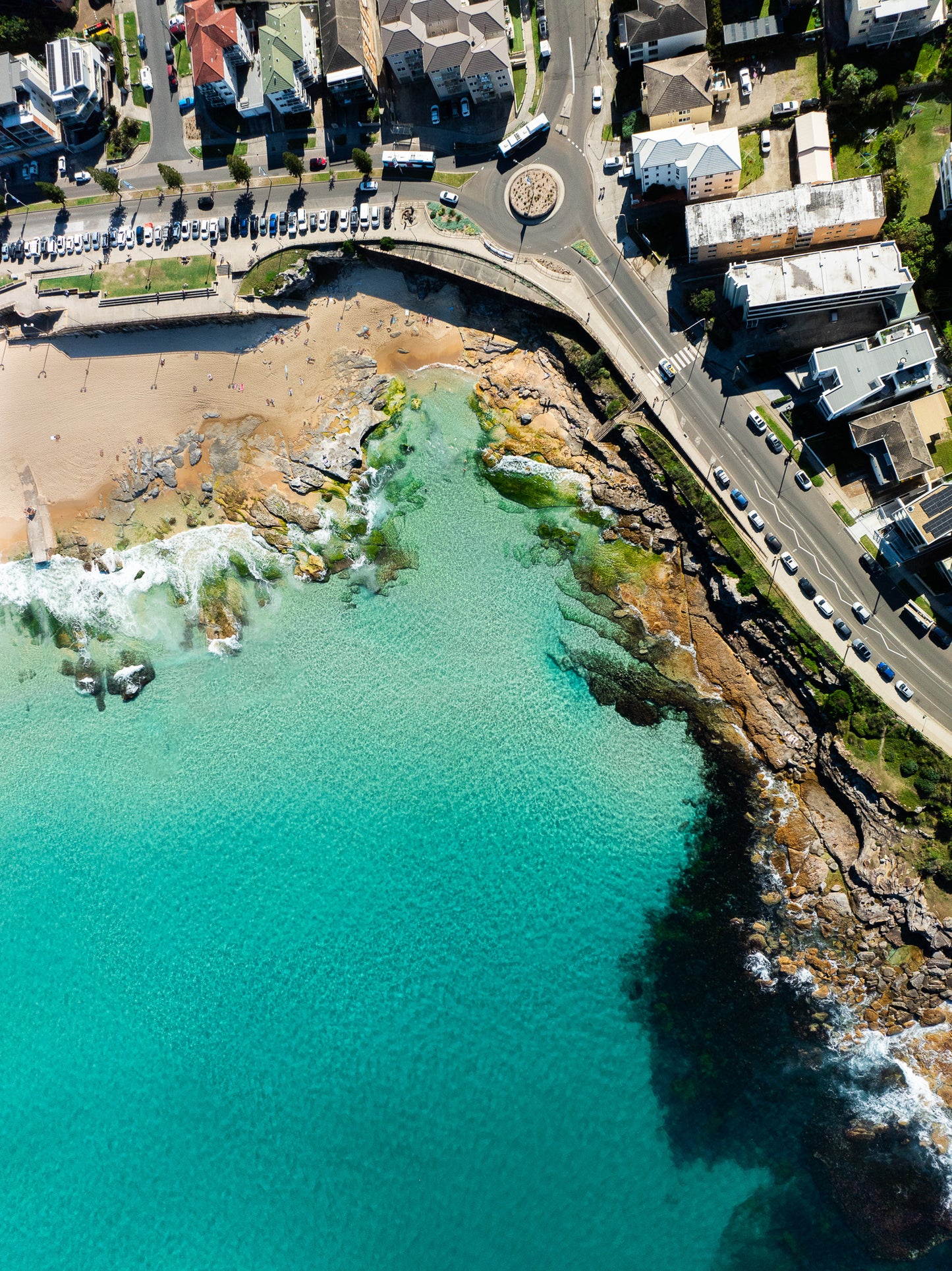 'Maroubra Top Down' Stretched Canvas Print