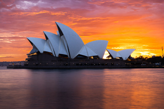 'Opera House Dawn' Paper Print