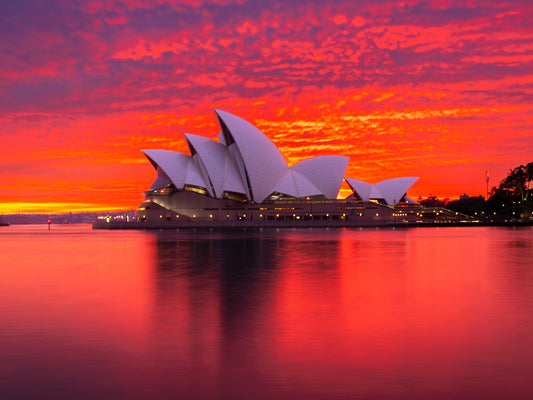 'Opera House Sunrise' Stretched Canvas Print