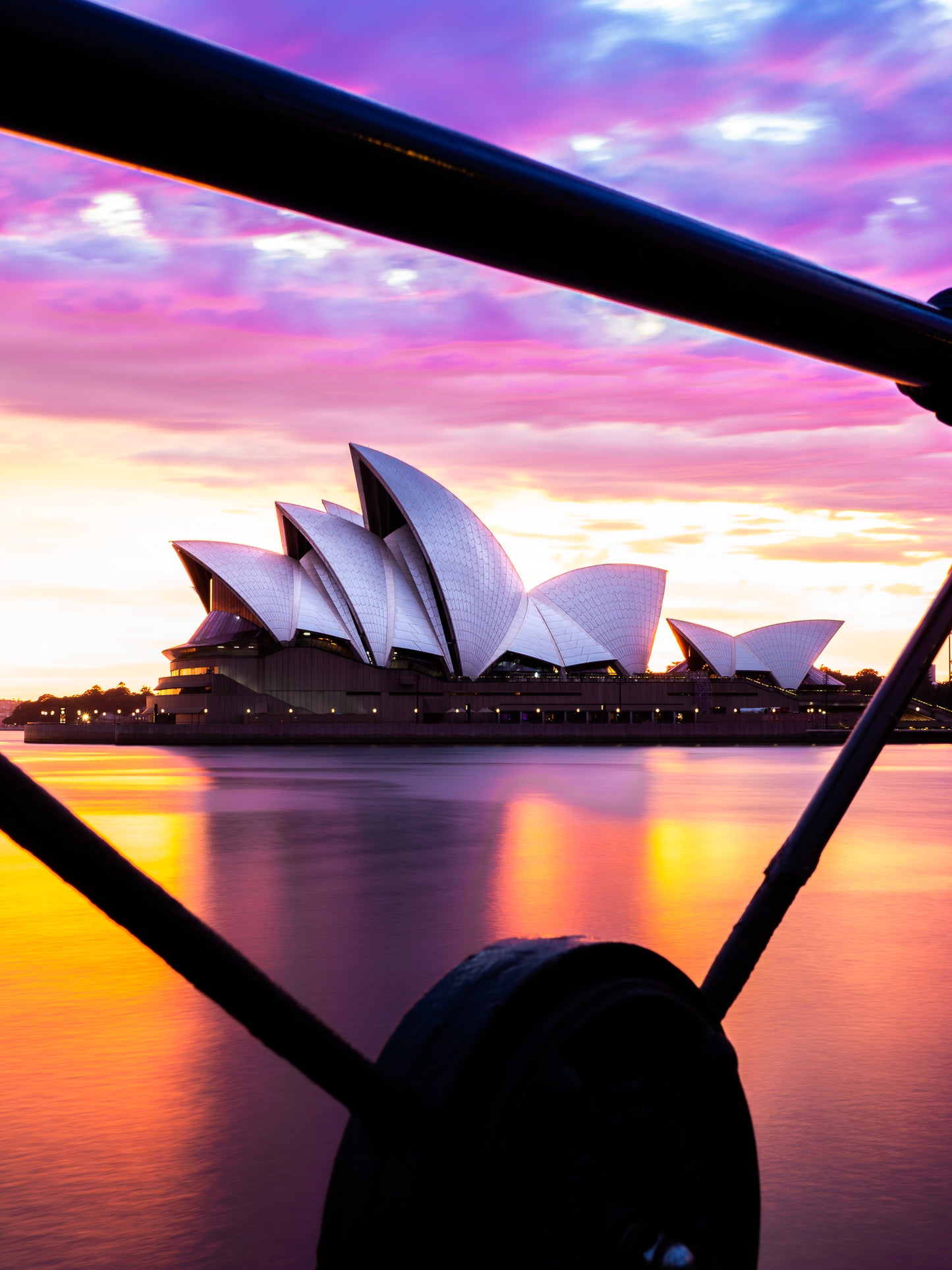 'Opera House Bar Fence' Stretched Canvas Print