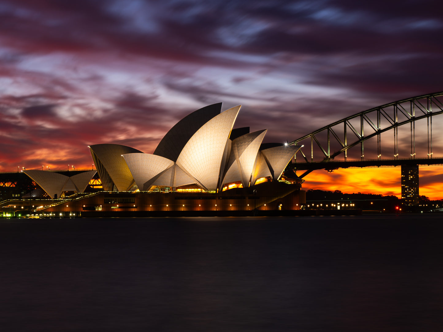 'Sydney Sunset' Stretched Canvas Print