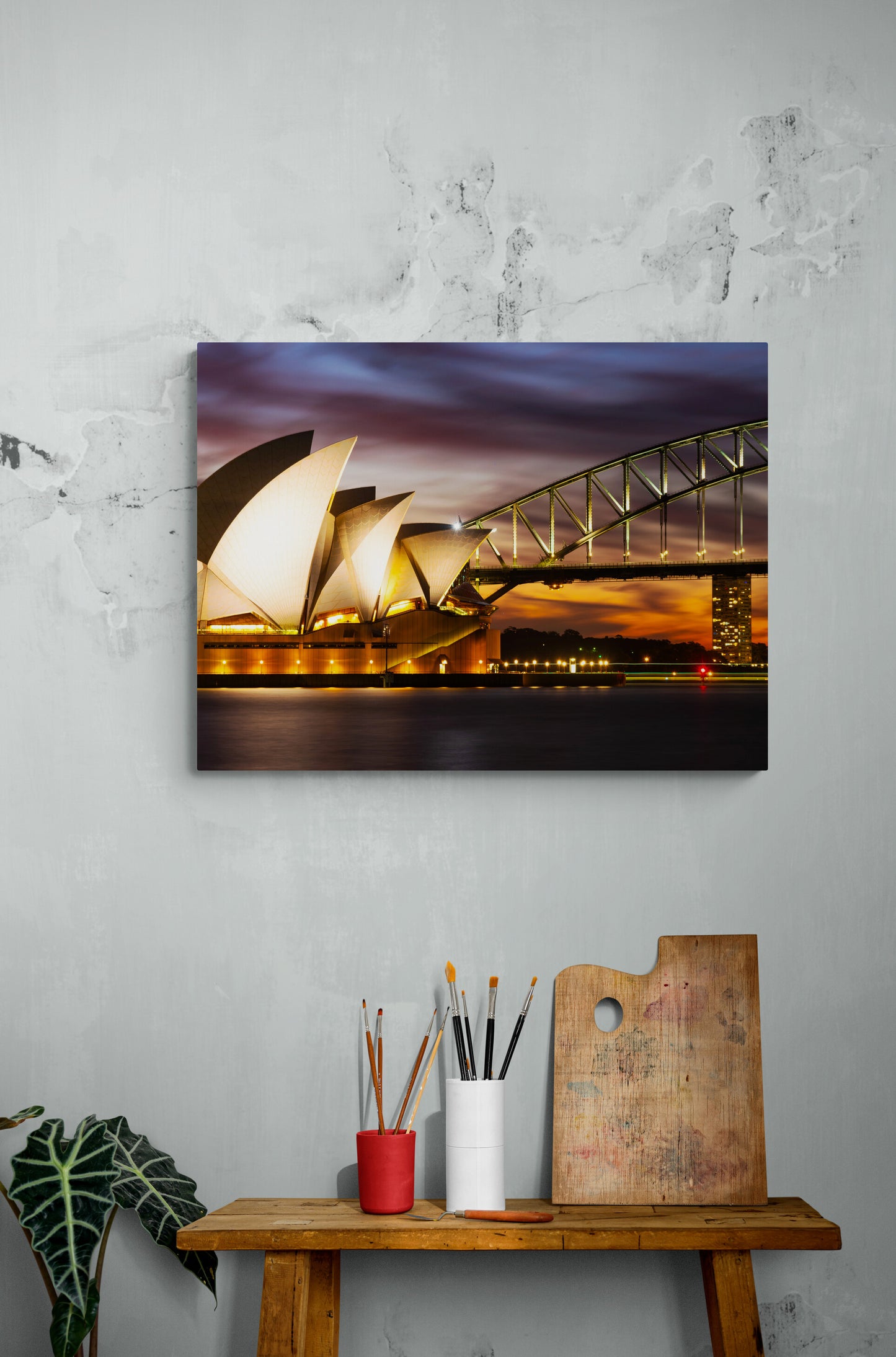 'Sydney Sunset Two' Stretched Canvas Print