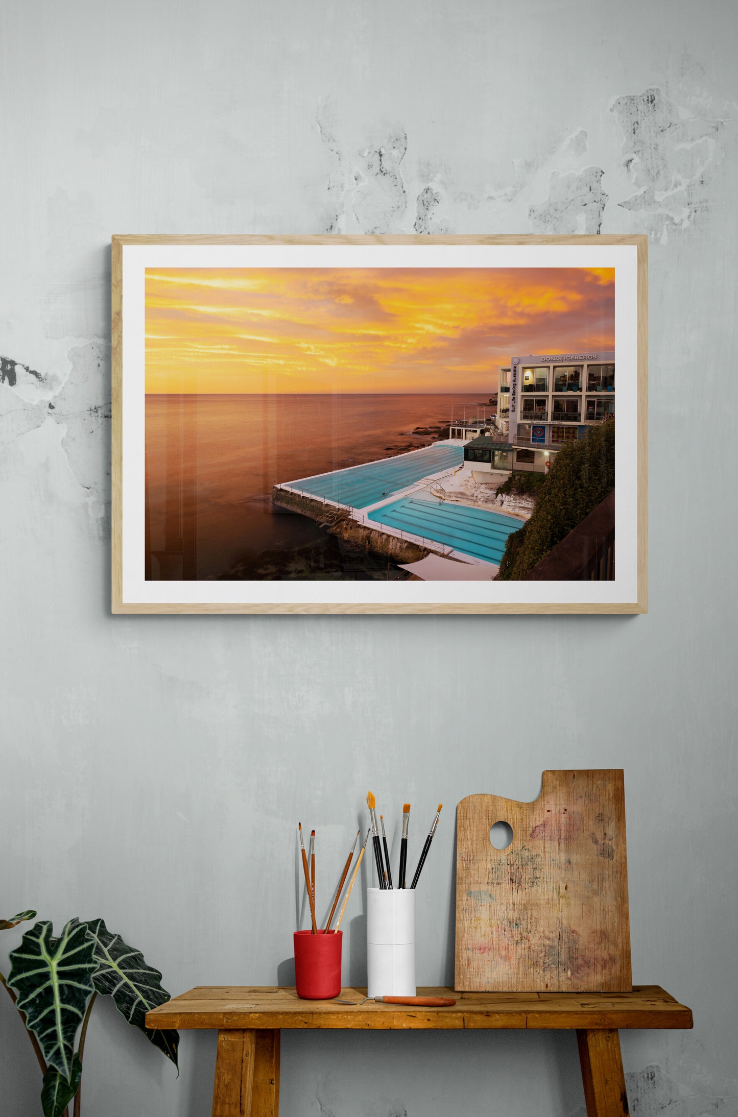 'Bondi Icebergs Vibrant Landscape' Paper Print