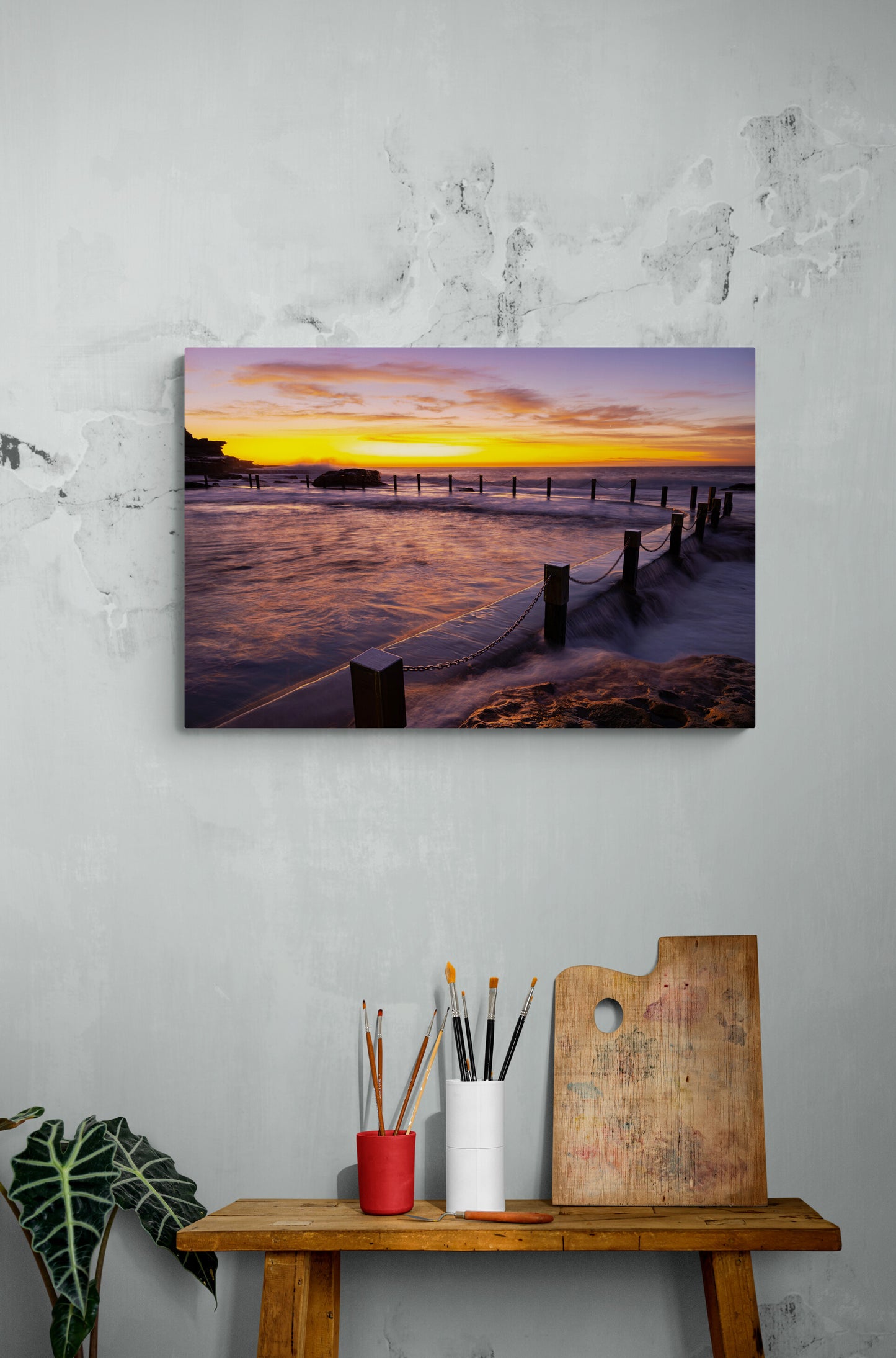 'Mahon Pool Flow' Stretched Canvas Print