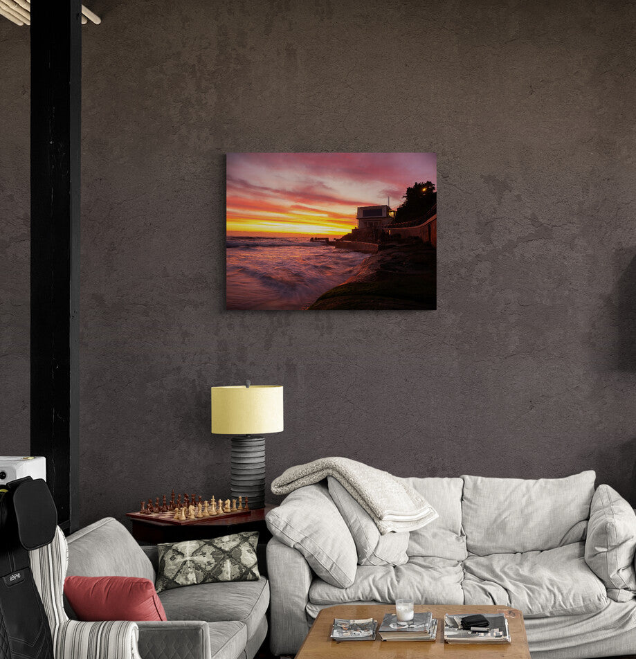 'Coogee Flowing Landscape' Stretched Canvas Print