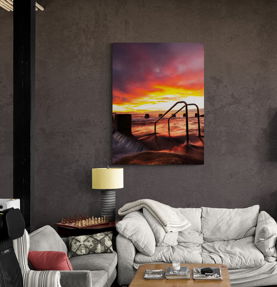 'Coogee Flowing' Stretched Canvas Print