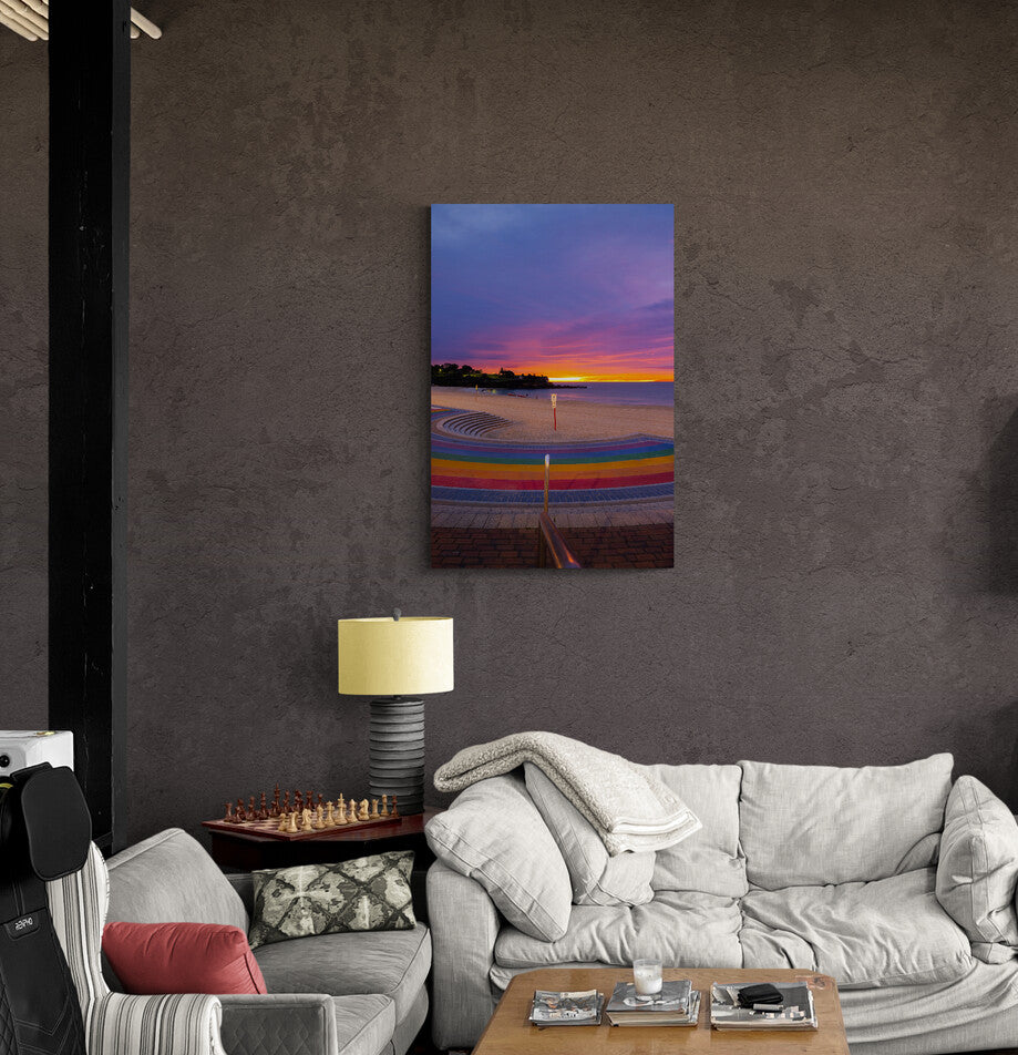 'Coogee Vibrance Portrait' Stretched Canvas Print