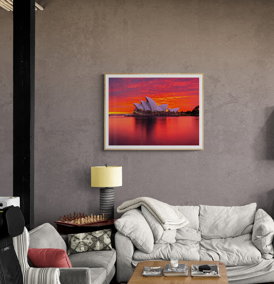 'Opera House Sunrise' Paper Print