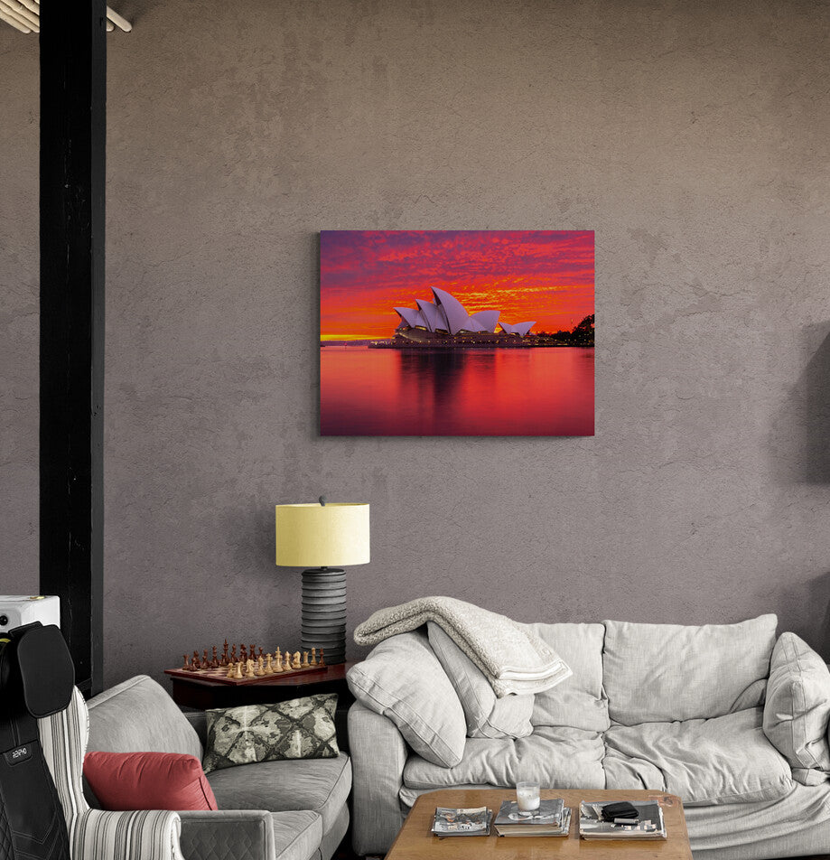 'Opera House Sunrise' Stretched Canvas Print