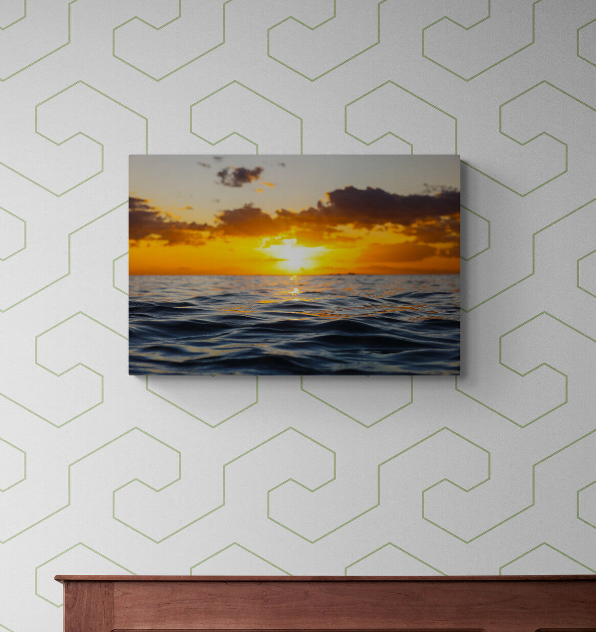 'Ocean Sunrise' Stretched Canvas Print