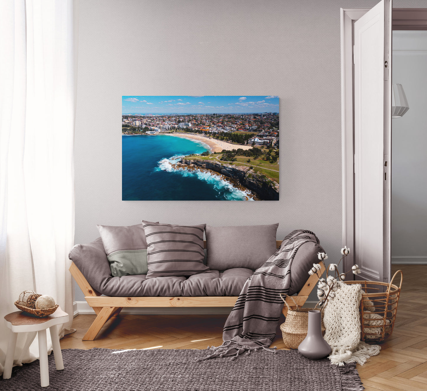 'Coogee North End' Stretched Canvas Print