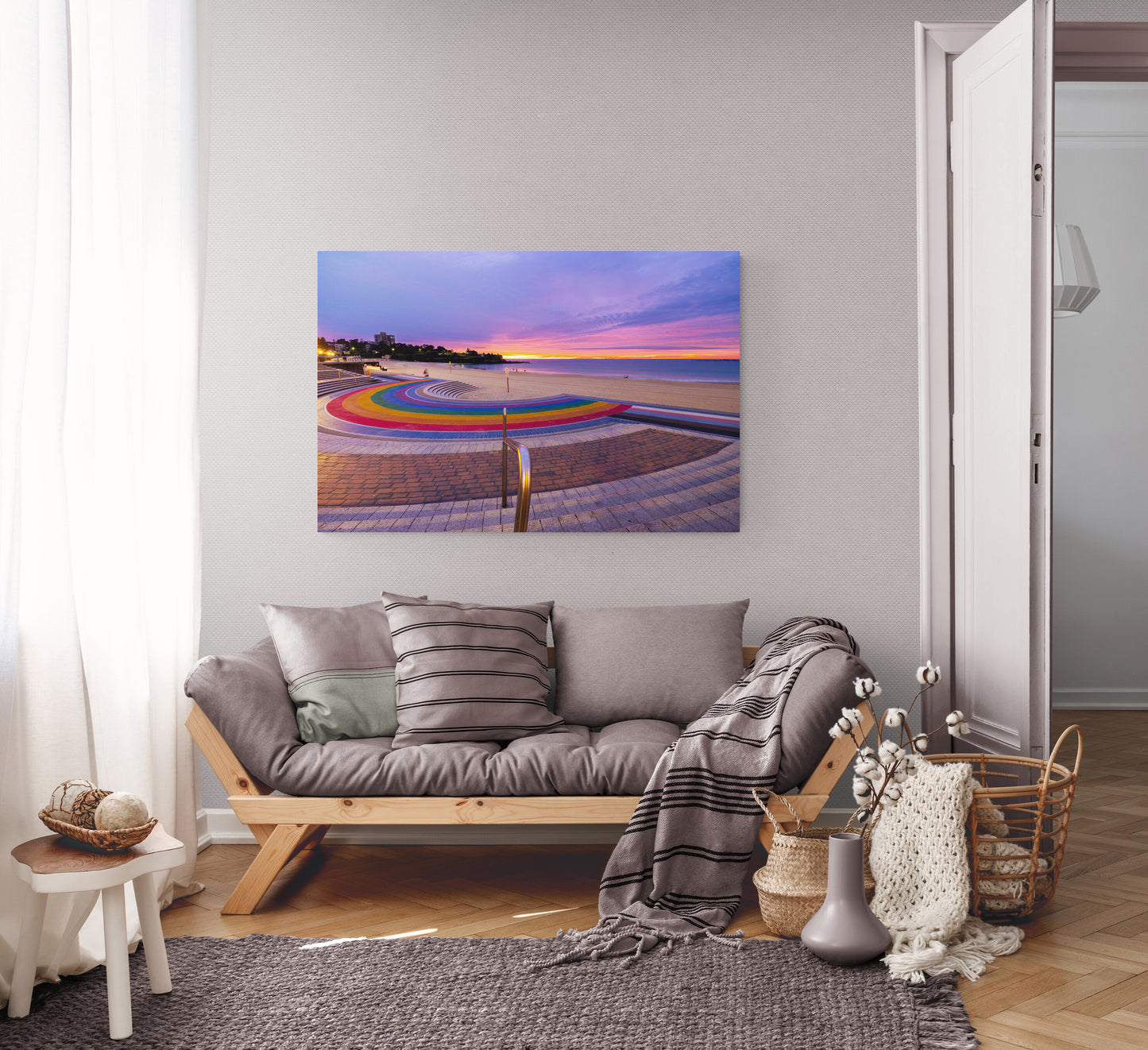 'Coogee Vibrance Landscape' Stretched Canvas Print