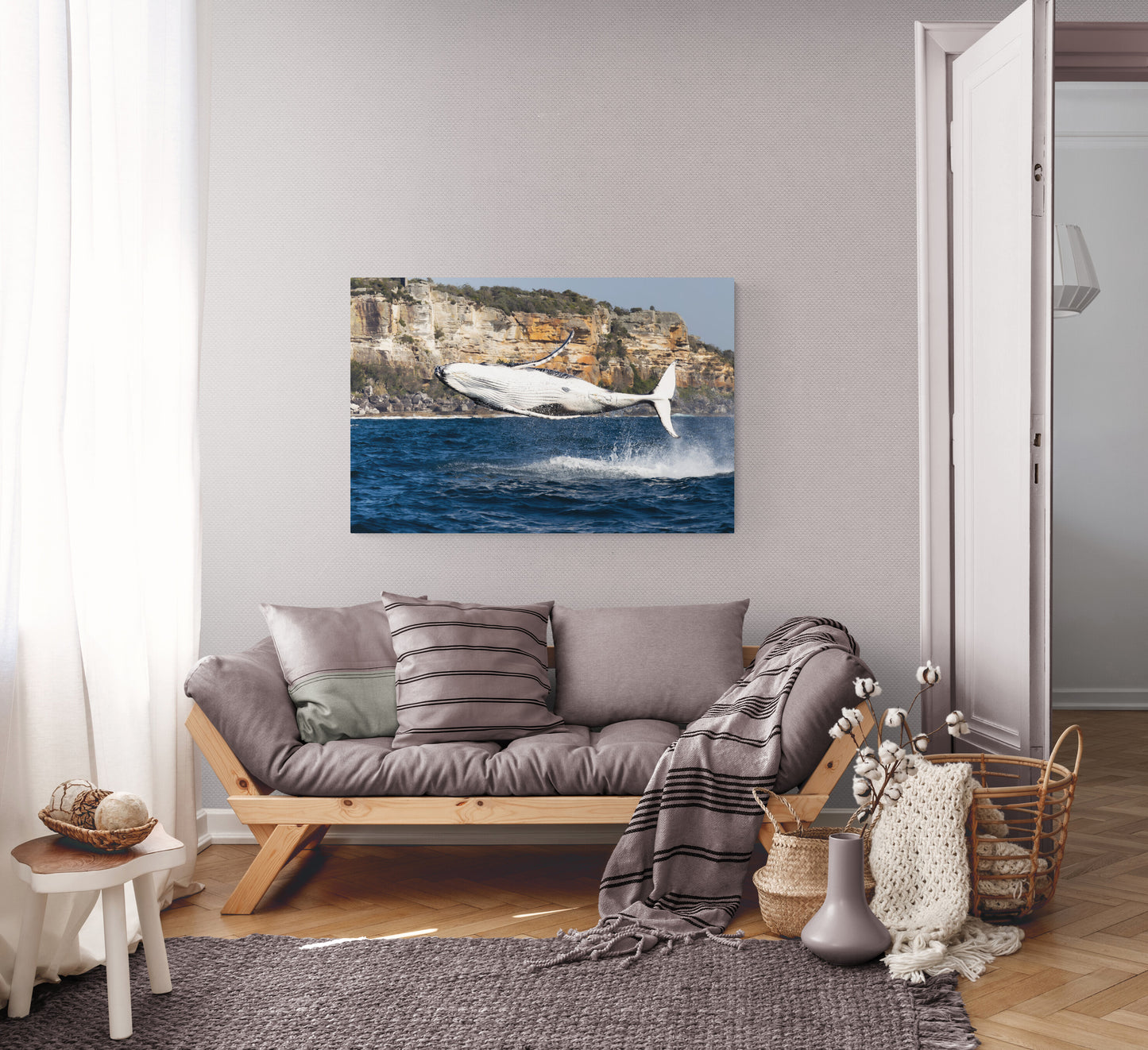 'Whale Full Send' Stretched Canvas Print