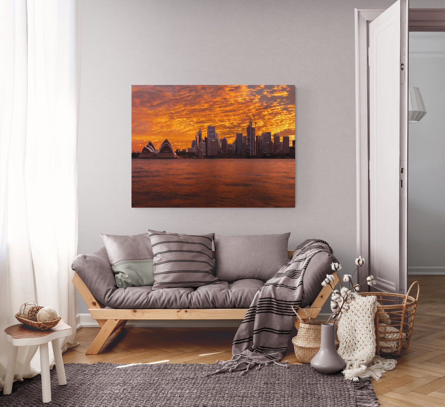 'Sydney City Landscape' Stretched Canvas Print