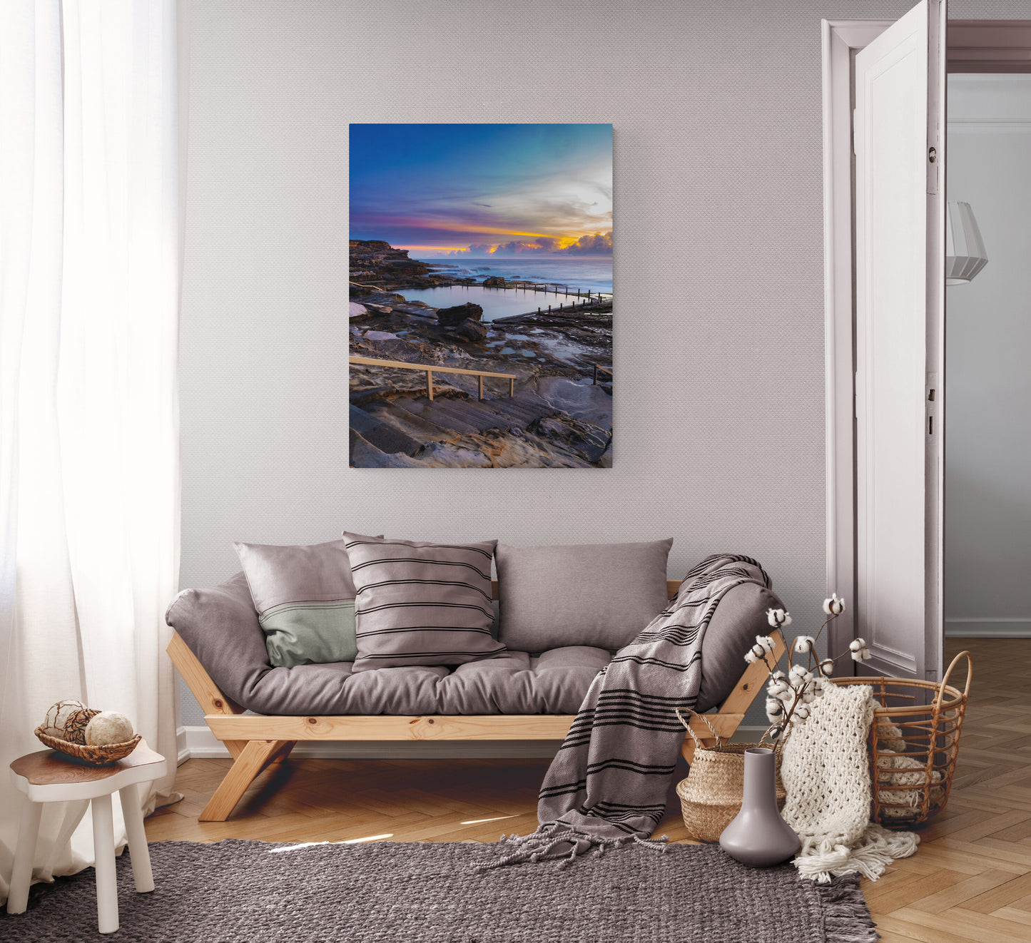 'Mahon Pool' Stretched Canvas Print