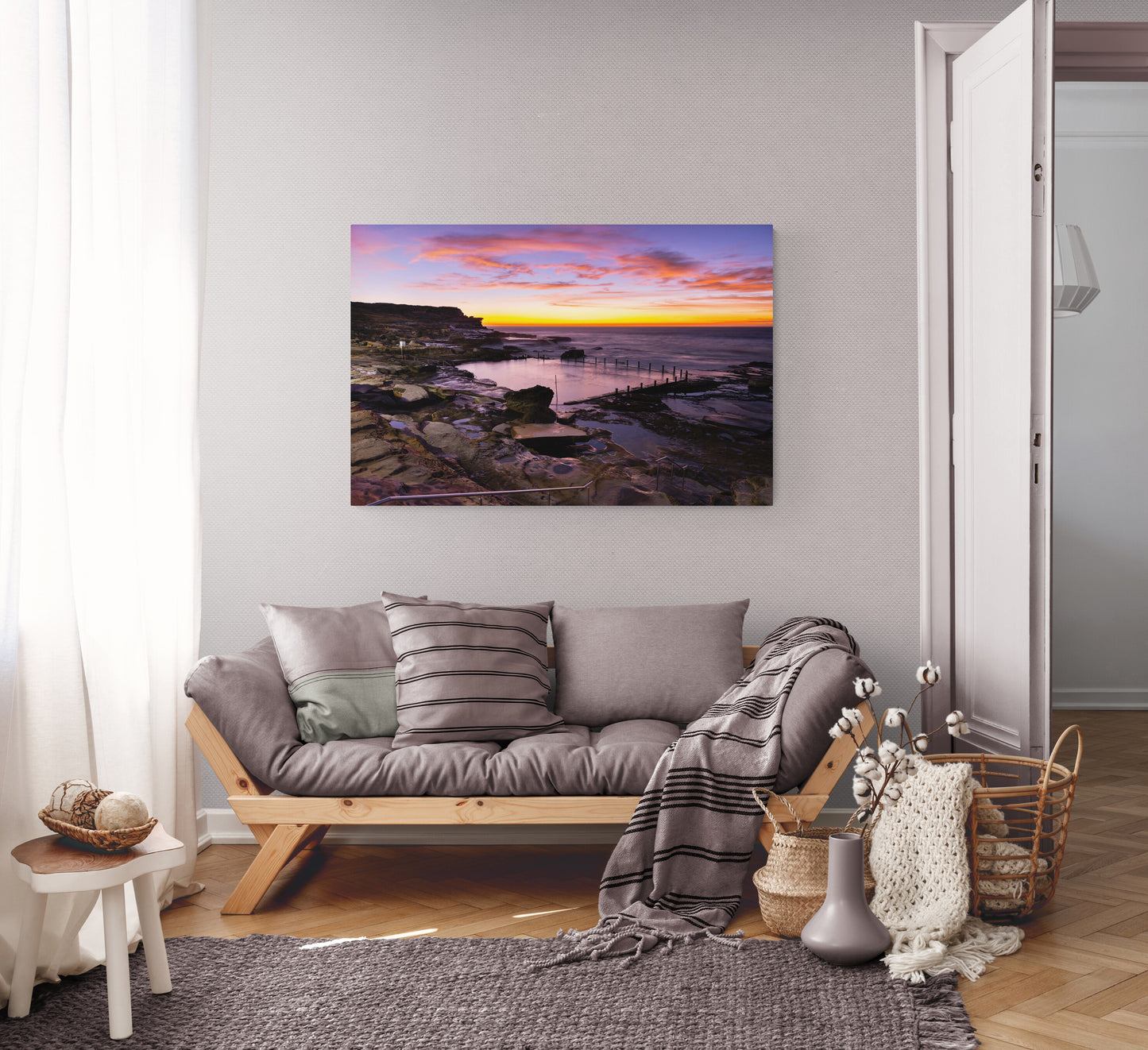 'Mahon Pool Landscape' Stretched Canvas Print