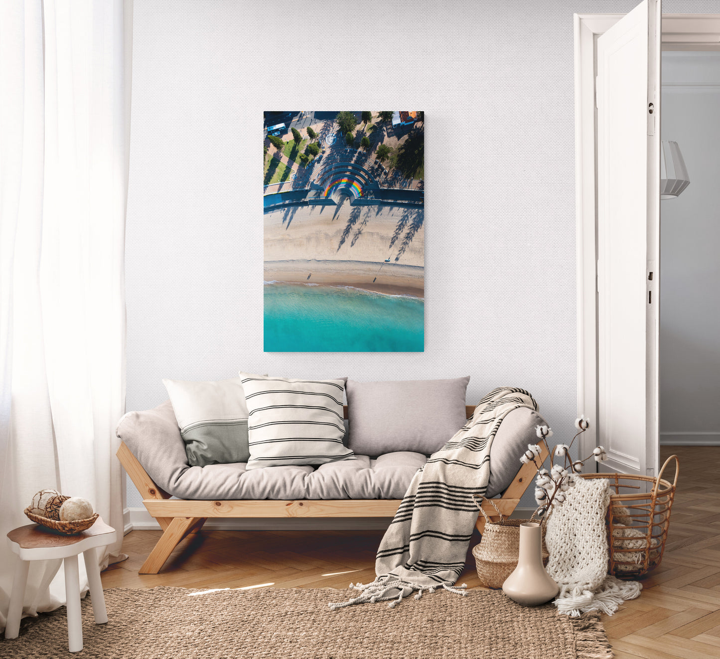 'Coogee Shadows' Stretched Canvas Print