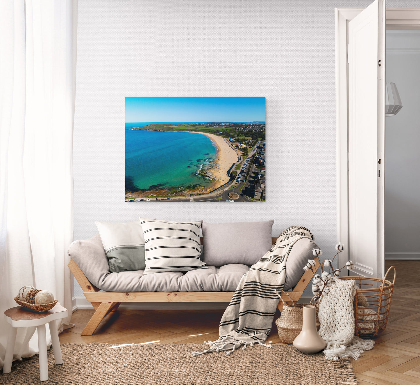 'Maroubra Torquoise' Stretched Canvas Print