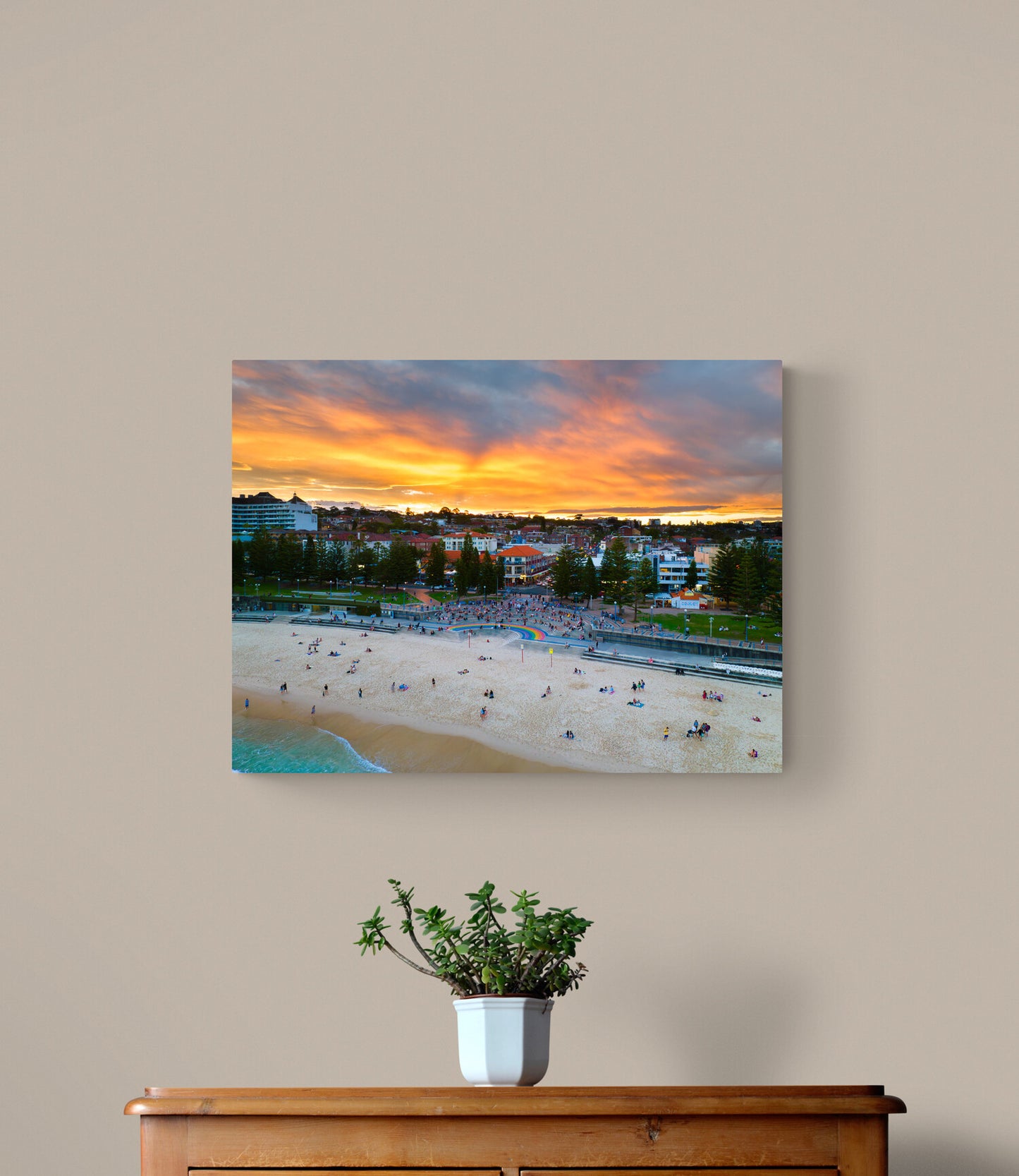 'Rainbow Burn' Stretched Canvas Print