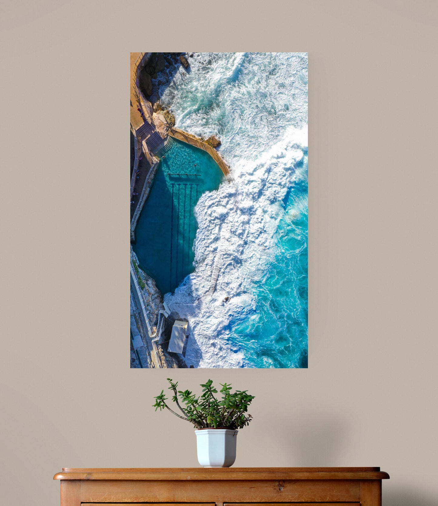 'Bronte Top Down' Stretched Canvas Print