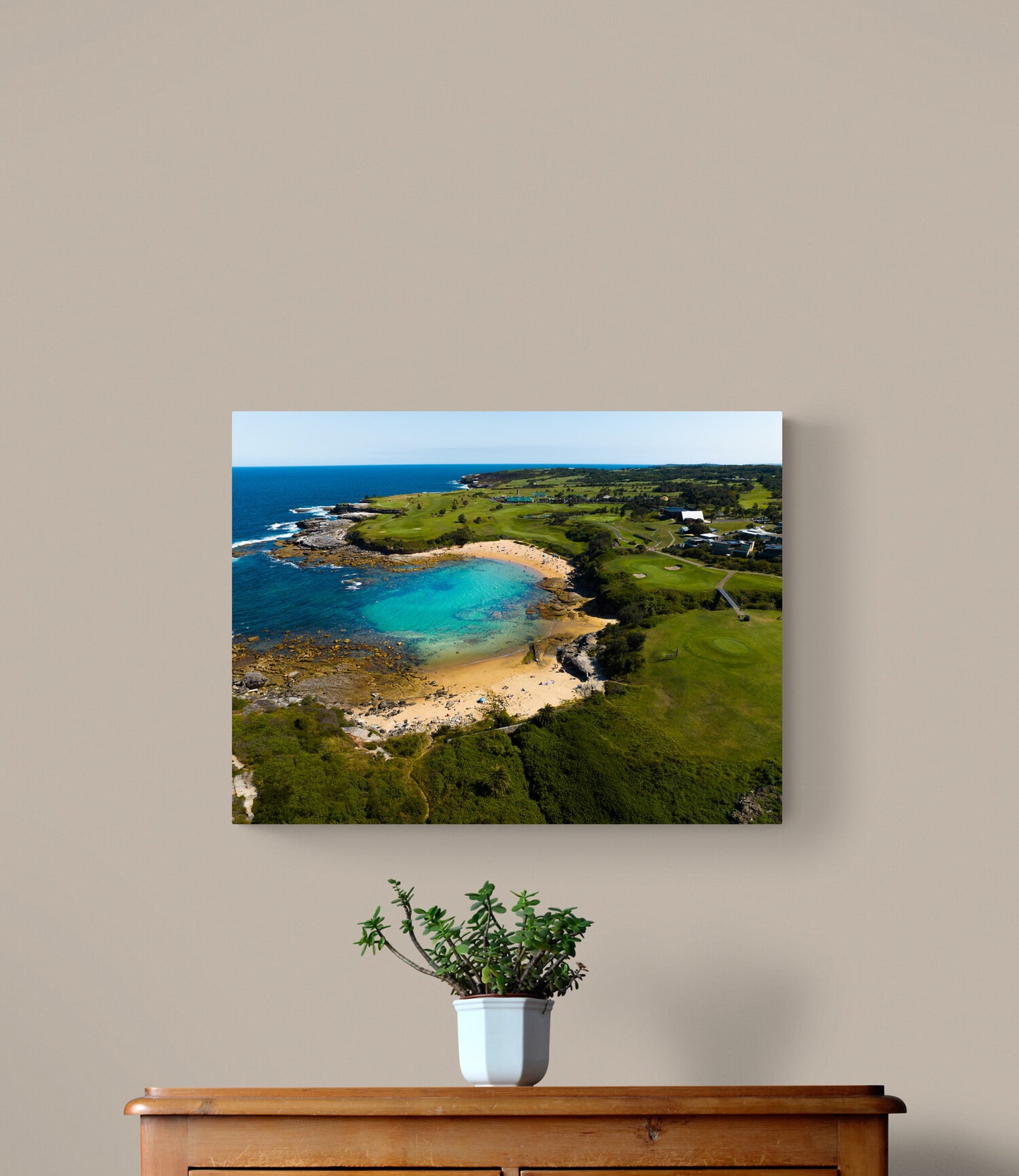 'Little Bay Landscape' Stretched Canvas Print