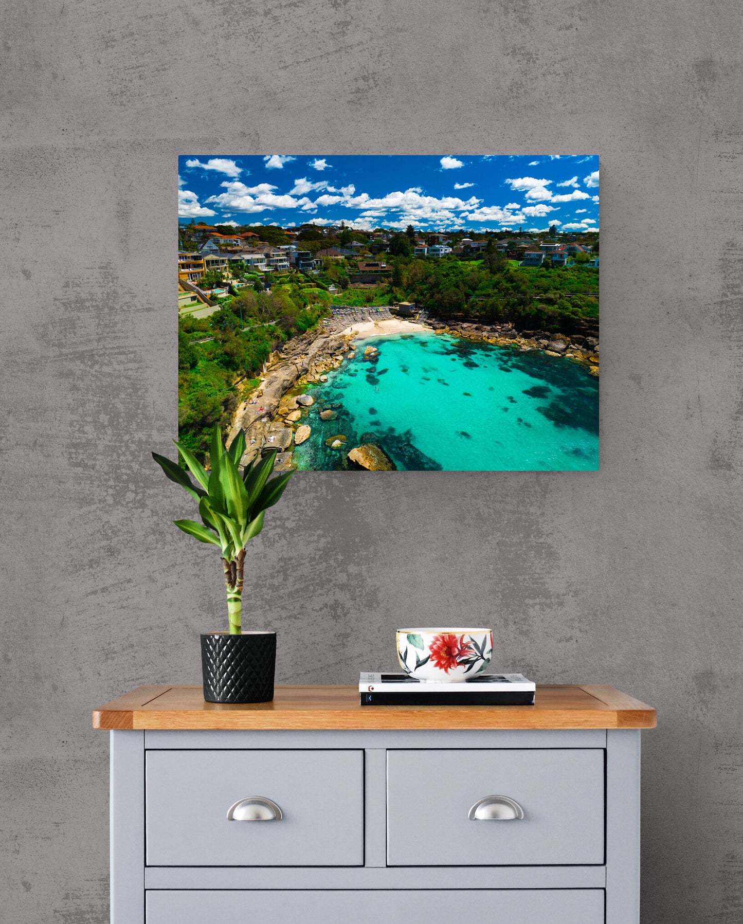 'Gordons Bay Blue' Stretched Canvas Print