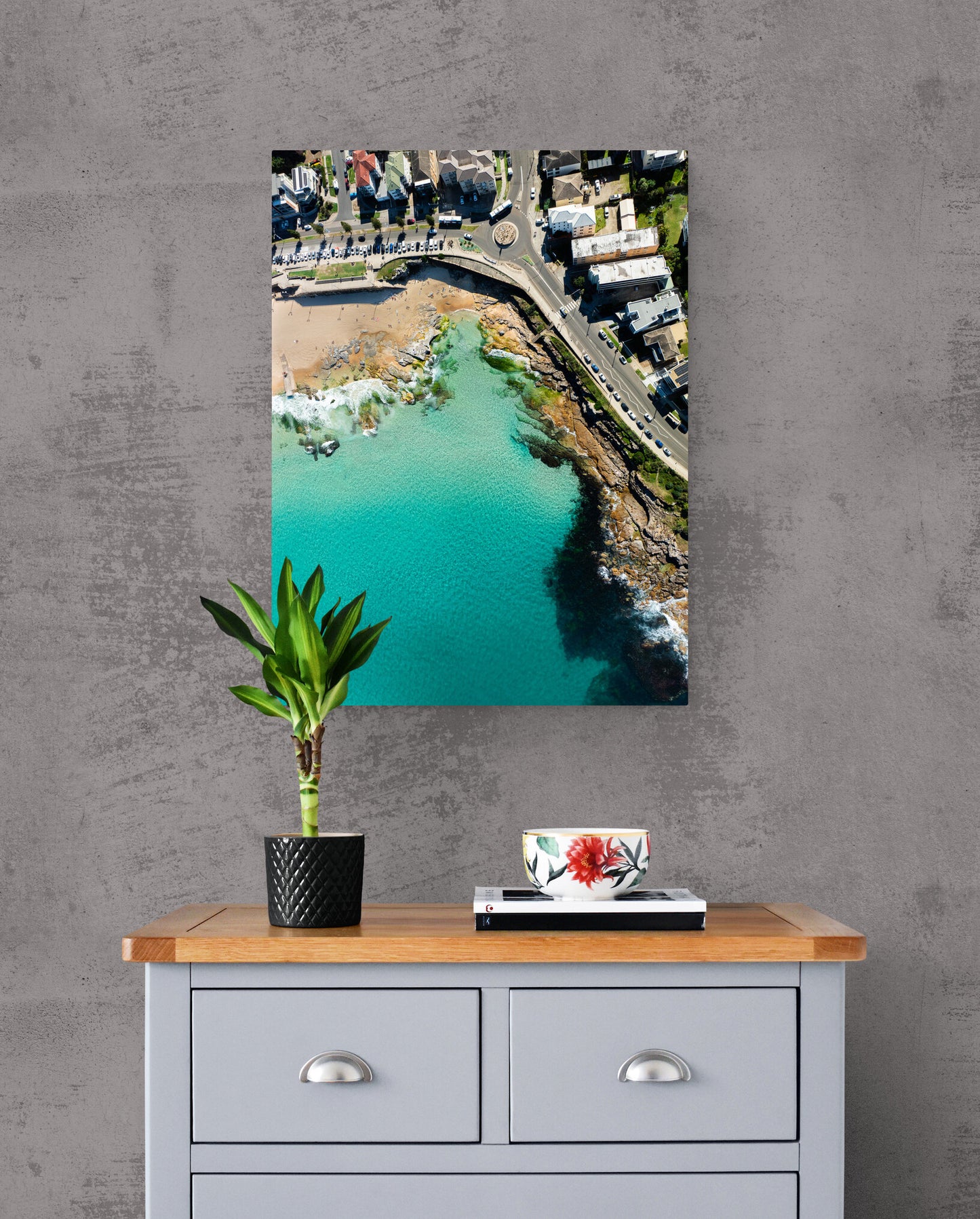 'Maroubra Top Down' Stretched Canvas Print