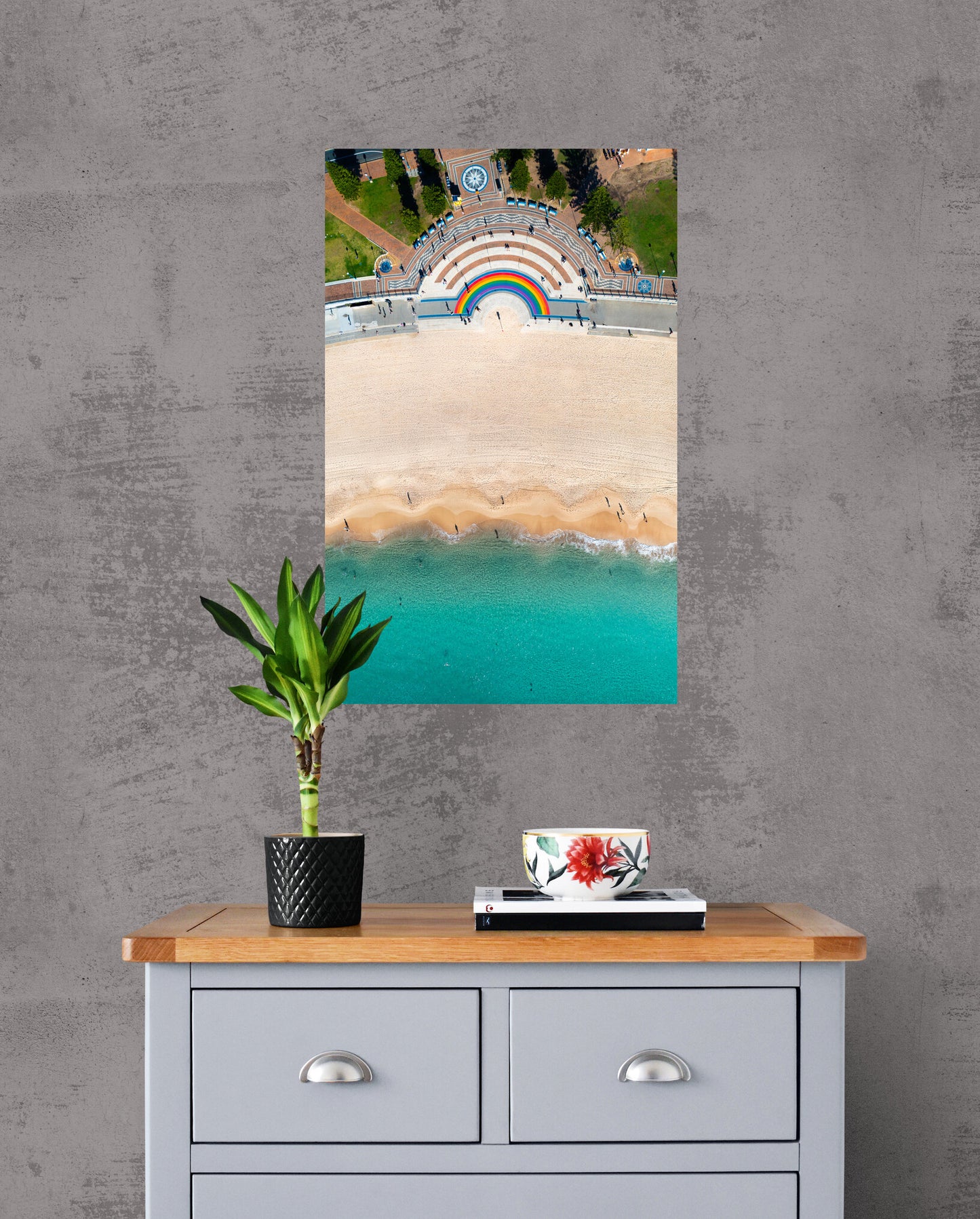 'Coogee Rainbow' Stretched Canvas Print