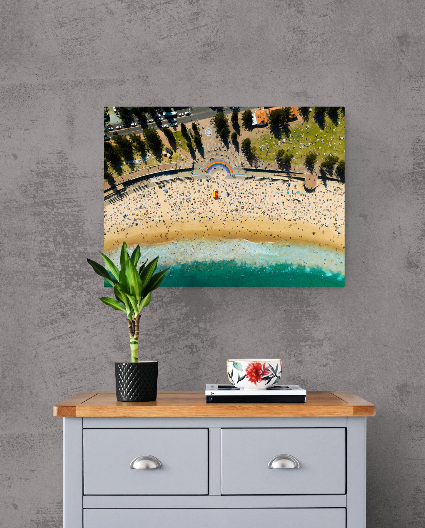 'Coogee Full Landscape' Stretched Canvas Print