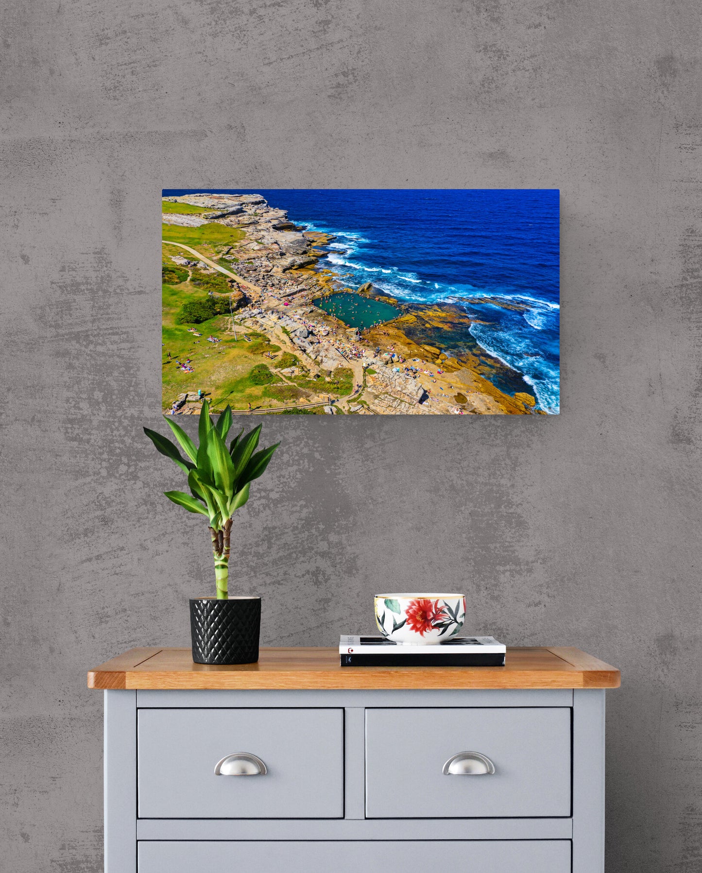 'Mahon Pool Summer' Stretched Canvas Print